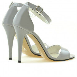 Women sandals 1238 patent gray deschis