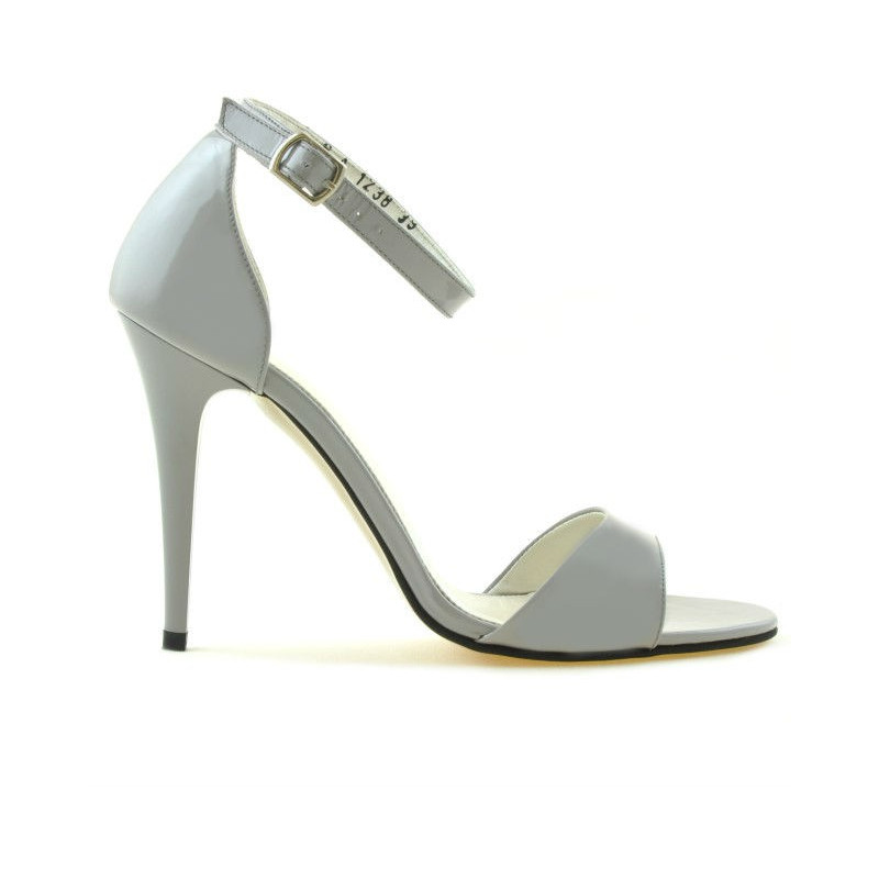 Women sandals 1238 patent gray deschis