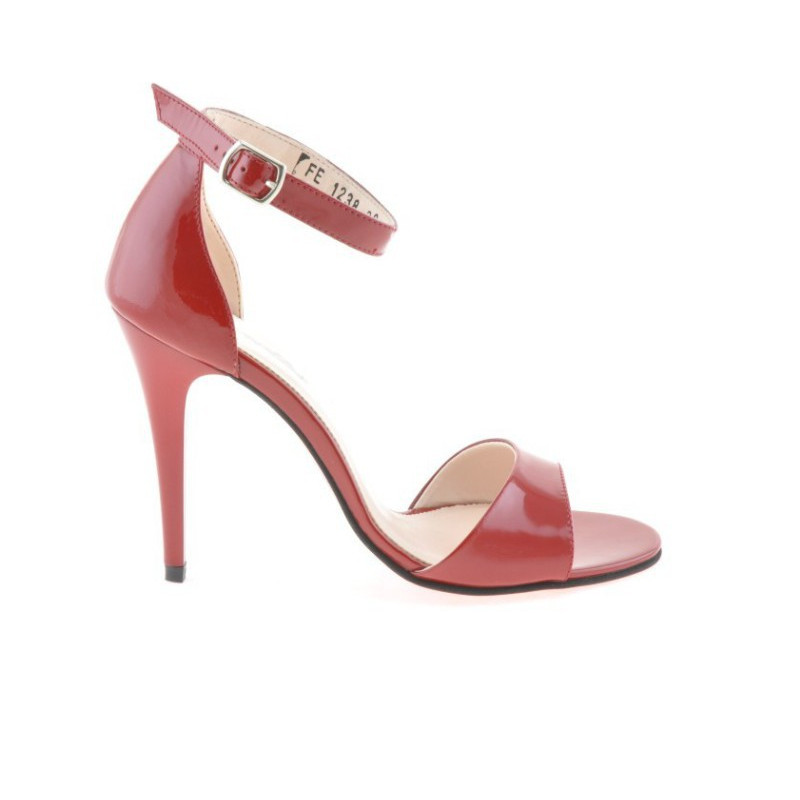 Women sandals 1238 patent red 