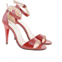 Women sandals 1238 patent red 