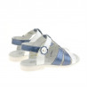 Small children sandals 18c patent indigo+white
