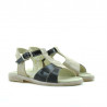 Small children sandals 40c patent beige+black