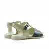Small children sandals 40c patent beige+black
