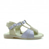 Small children sandals 40c patent purple+beige 