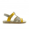 Small children sandals 18c patent cappuccino+yellow