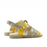 Small children sandals 18c patent cappuccino+yellow