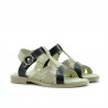 Small children sandals 18c patent beige+black