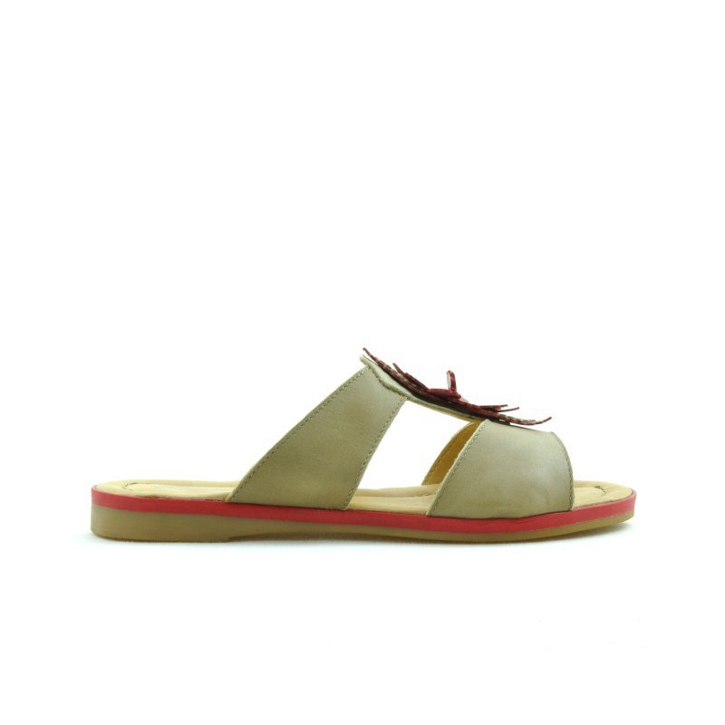 Women sandals 5008 brown+red