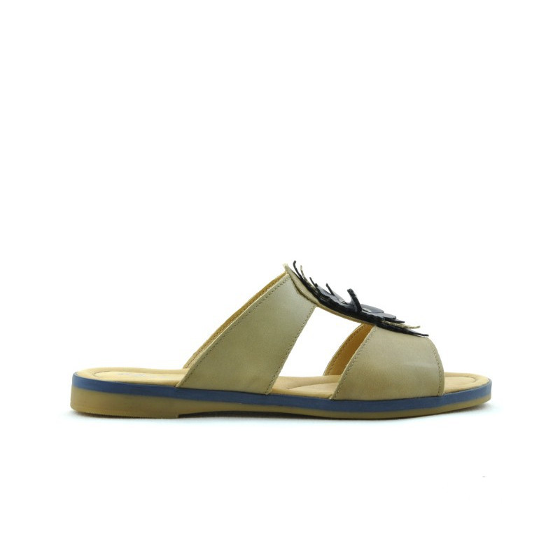 Women sandals 5008 brown+indigo