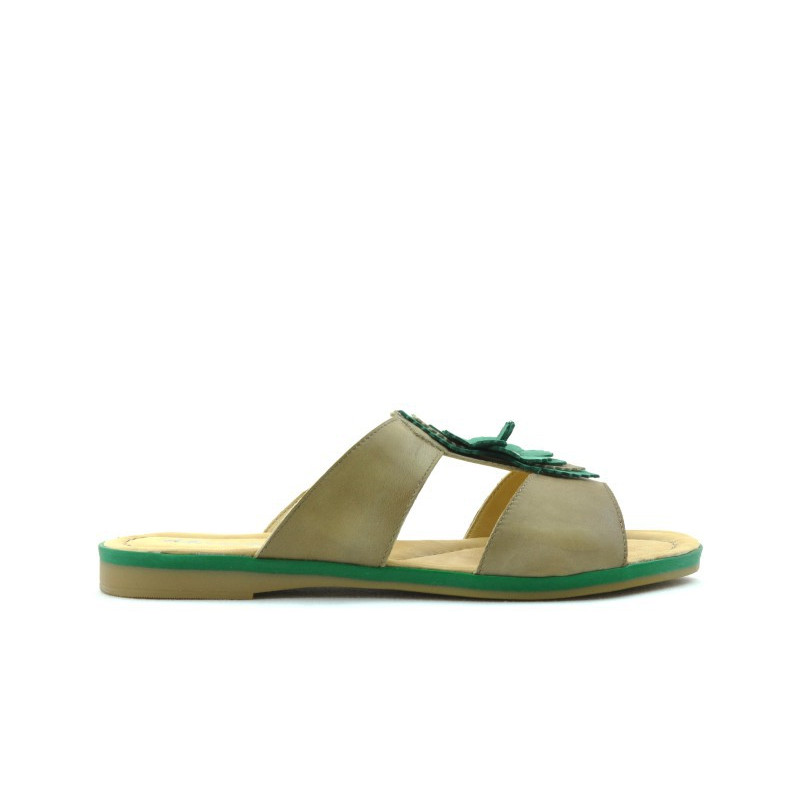 Women sandals 5008 brown+green