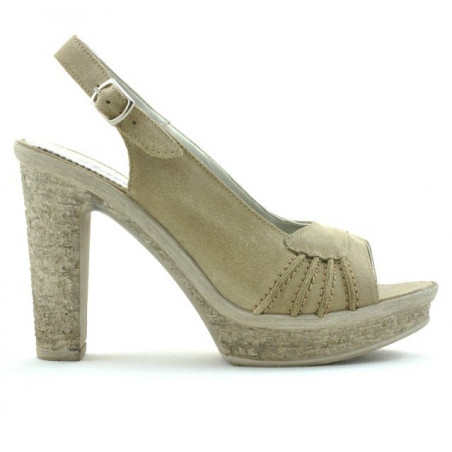 Women sandals 597 sand velour