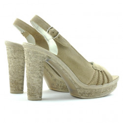 Women sandals 597 sand velour