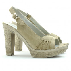 Women sandals 597 sand velour