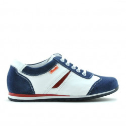 Children shoes 136 indigo velour+white