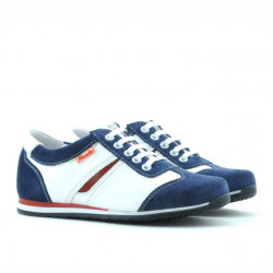Children shoes 136 indigo velour+white