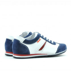 Children shoes 136 indigo velour+white