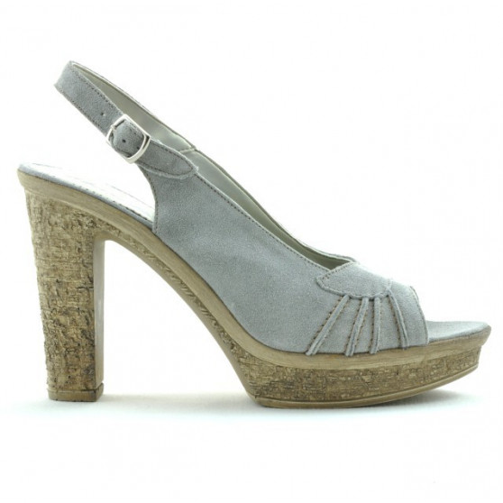 Women sandals 597 gray deschis velour
