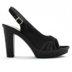 Women sandals 597 black velour