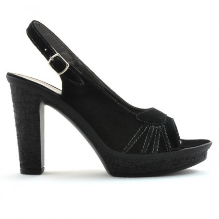Women sandals 597 black velour
