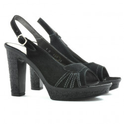 Women sandals 597 black velour