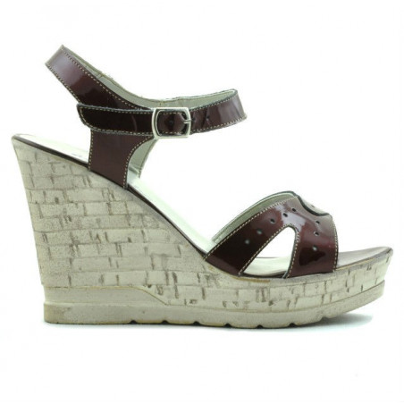Women sandals 5021 patent bordo