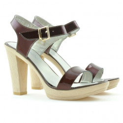 Women sandals 5022 patent bordo