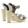 Women sandals 5022 patent bordo