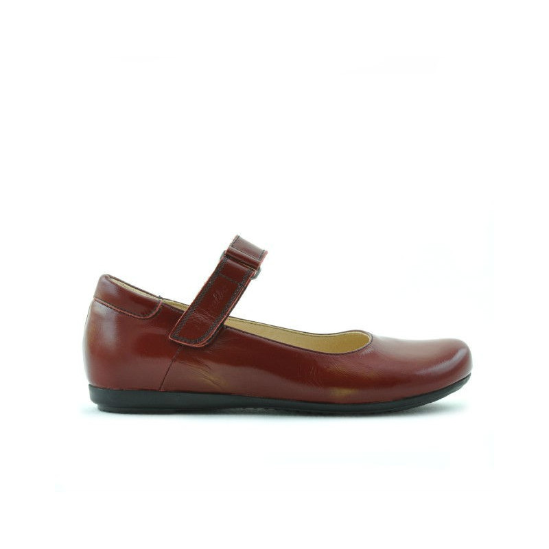 Children shoes 125 patent burgundy