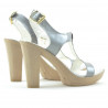 Women sandals 5018 patent silver