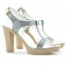 Women sandals 5018 patent silver