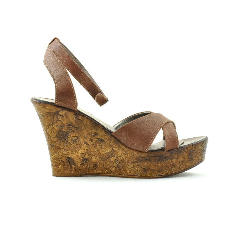 Women sandals 5017 brown pearl