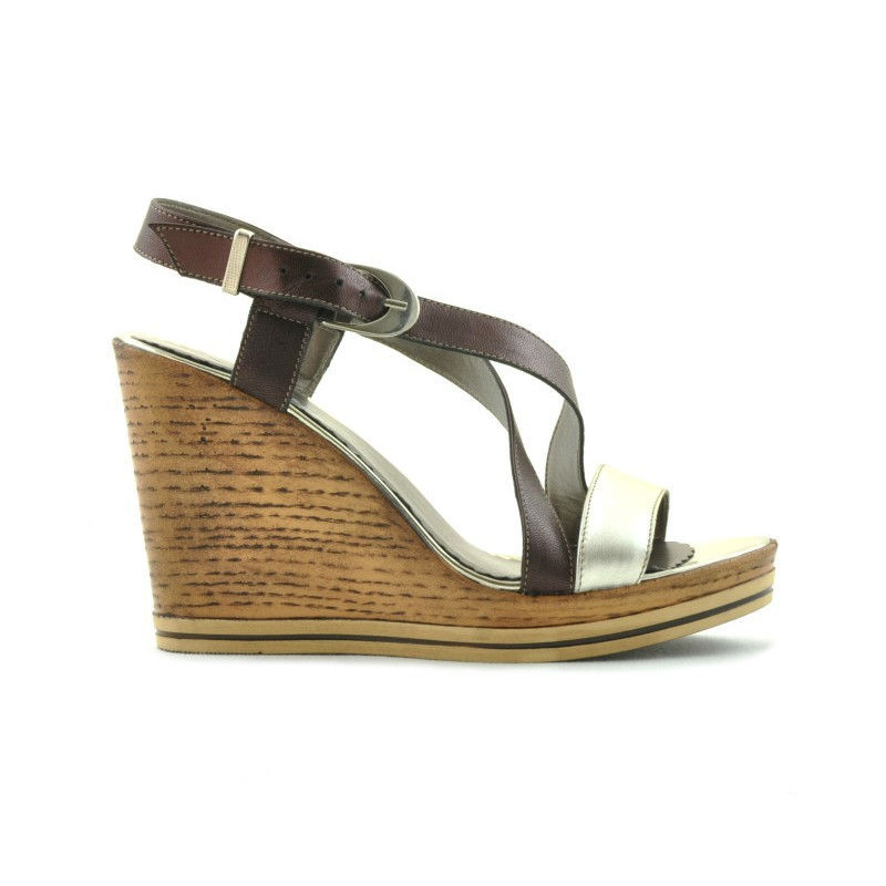 Women sandals 5016 golden combined