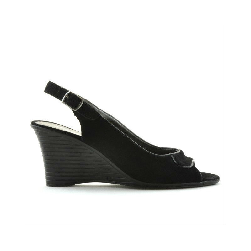 Women sandals 596 black velour