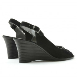 Women sandals 596 black velour