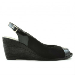 Women sandals 5019 patent black combined