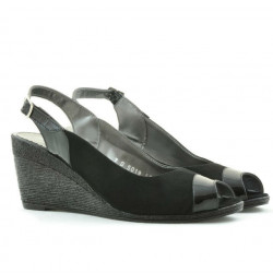 Women sandals 5019 patent black combined