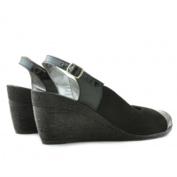 Women sandals 5019 patent black combined