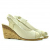 Women sandals 5019 patent beige combined