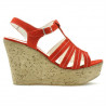 Women sandals 598 red coral velour