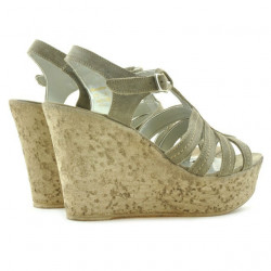 Women sandals 598 sand velour