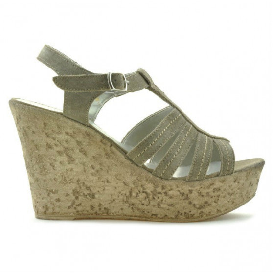 Women sandals 598 sand velour