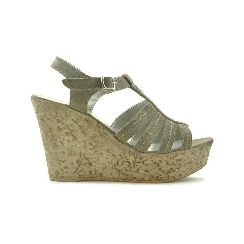 Women sandals 598 sand velour