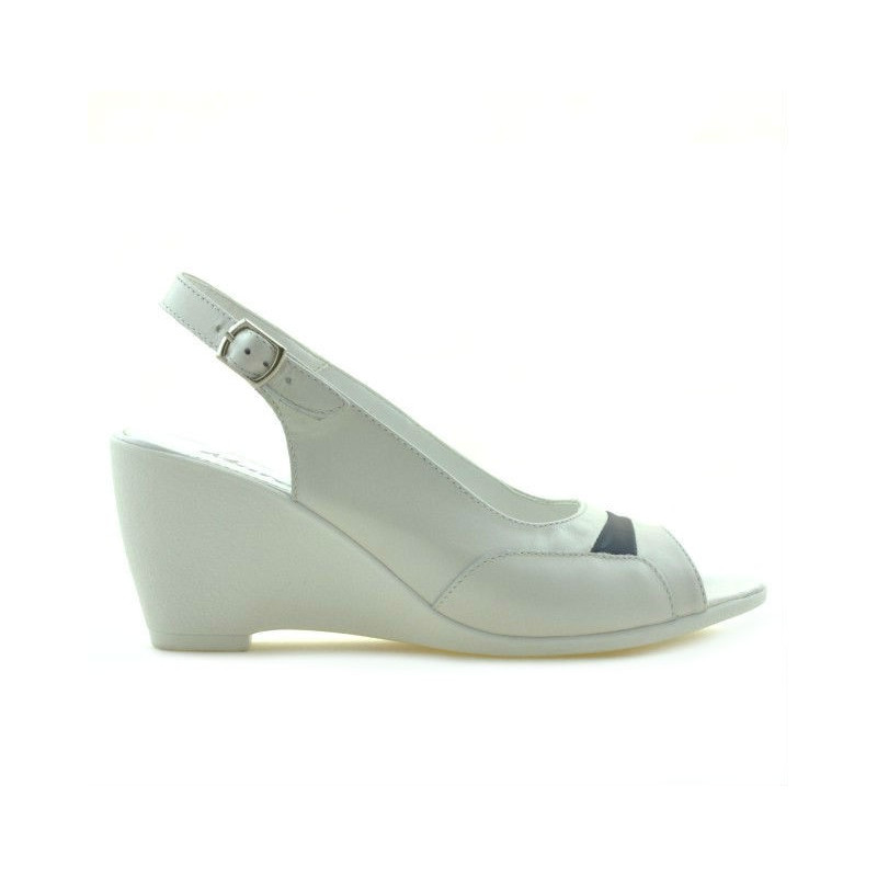 Women sandals 599 white+indigo
