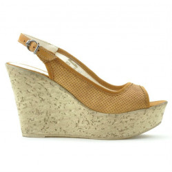 Women sandals 5001p brown perforat