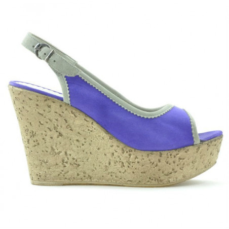 Women sandals 5001 purple velour