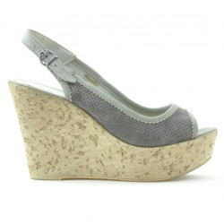 Women sandals 5001p gray perforat