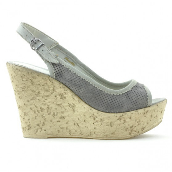 Women sandals 5001p gray perforat