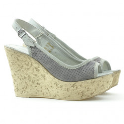 Women sandals 5001p gray perforat
