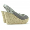 Women sandals 5001p gray perforat