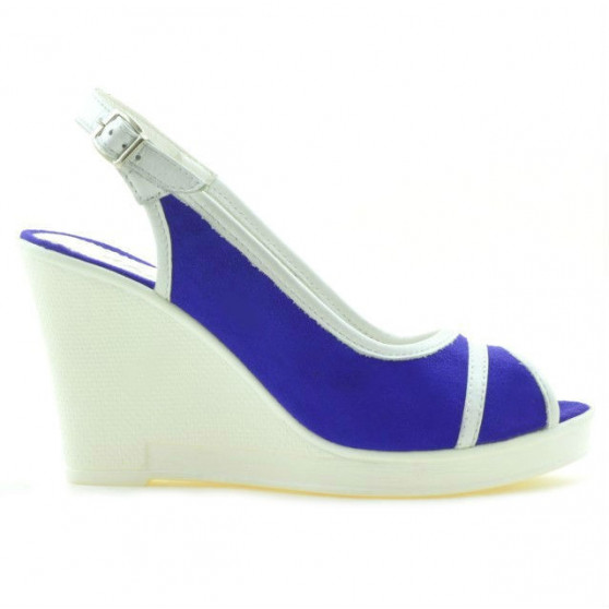 Women sandals 5000 indigo velour+white